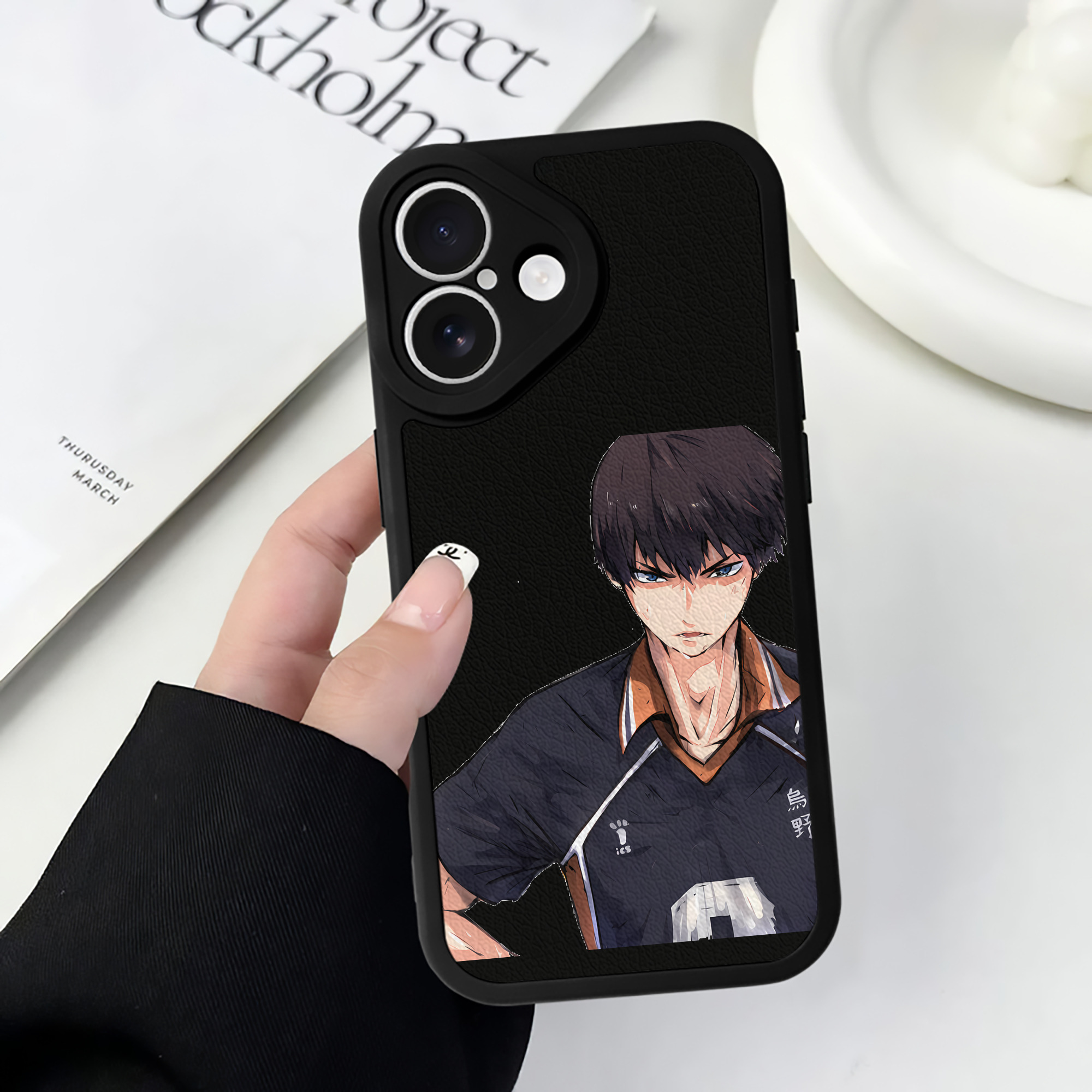 （画像用） ハイキュー!! Haikyu!! 【iPhone 16シリーズ対応】シリコンスマホケース（レザー調） 材質：シリコン